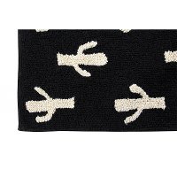 C-BW-CACTUS 5 x 7 Medium Cactus Stamp Black Washable Rug-2