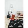 C-BW-CACTUS 5 x 7 Medium Cactus Stamp Black Washable Rug-6