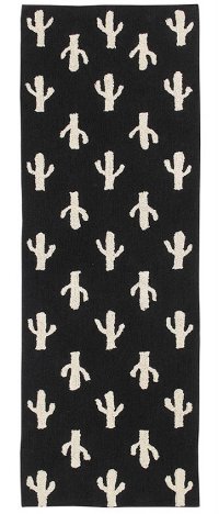 C-BW-CACTUS-P Cactus Stamp Washable 8 Foot Runner Rug