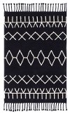 C-BW-BEREBER-BLACK 5 x 7 Medium Bereber Black Washable Rug