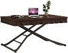 Cherry Brown Sit and Stand Adjustable Height Desk