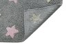 C-ST-P 4 x 5 Small Tricolor Stars Gray and Pink Washable Rug-3