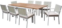 White 7 Piece Modern Patio Dining - Kedo-2
