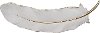 23 Inch White Resin Feather Wall Decor