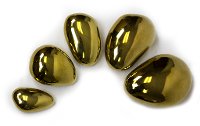 Set of 5 Gold Ceramic Stones