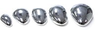 Set of 5 Silver Ceramic Stones