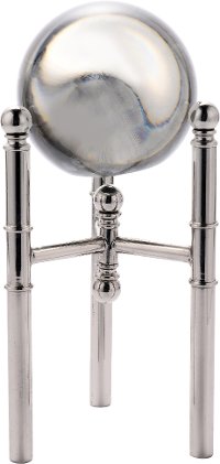 Crystal Orb with Silver Base