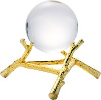 Crystal Orb with Gold Base