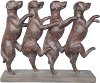 Rust Dancing Dogs Sculpture