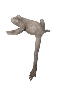 Gray Resin Frog Statue