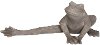 Gray Resin Frog Statue