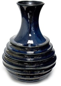 13 Inch Blue Bottle Vase