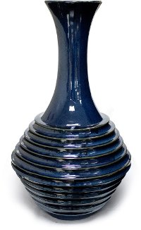 21 Inch Blue Bottle Vase
