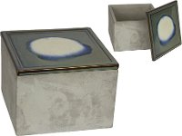 Green Ceramic Square Lidded Box