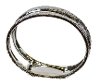 14 Inch Round Silver Ceramic Table Decor