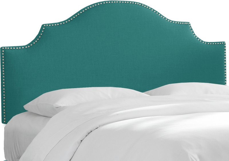 Linen Laguna Aqua Arch Upholstered Twin Headboard Rc Willey Linen Laguna Aqua Arch Upholstered Twin Headboard Rc Willey Furniture