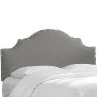 832NB-PWLNNGR Linen Gray Arch Queen Upholstered Headboard