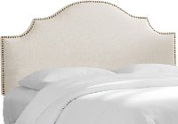 830NB-BRLNNTLC Linen Talc Arch Upholstered Twin Headboard