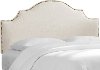833NB-BRLNNTLC Linen Talc Arch Upholstered King Size Headboard