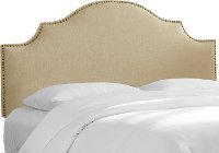 830NB-BRLNNSND Linen Sandstone Arch Upholstered Twin Headboard