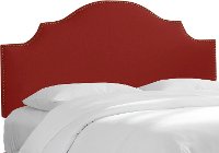 834NB-BRLNNANTRD Linen Antique Red Arch Upholstered California King Headboard