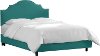 830NBBED-PWLNNLGN Linen Laguna Green Arch Upholstered Twin Bed