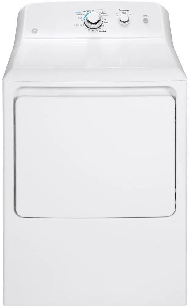 GTD33EASKWW GE Electric Dryer with AutoDry - 7.2 Cu. Ft. White-1
