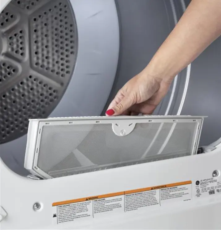 GTD33EASKWW GE Electric Dryer with AutoDry - 7.2 Cu. Ft. White-2