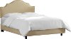 830NBBED-BRLNNSND Linen Sandstone Arch Upholstered Twin Bed