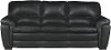 Casual Contemporary Black Leather Sofa - Tanner