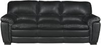 Casual Contemporary Black Leather Sofa - Tanner