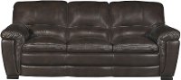Casual Contemporary Brown Leather Sofa - Tanner