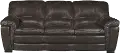 Tanner Casual Contemporary Brown Leather Sofa