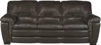 Tanner Casual Contemporary Brown Leather Sofa