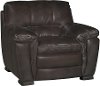 Casual Contemporary Brown Leather Chair - Tanner