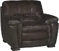 Casual Contemporary Brown Leather Chair - Tanner