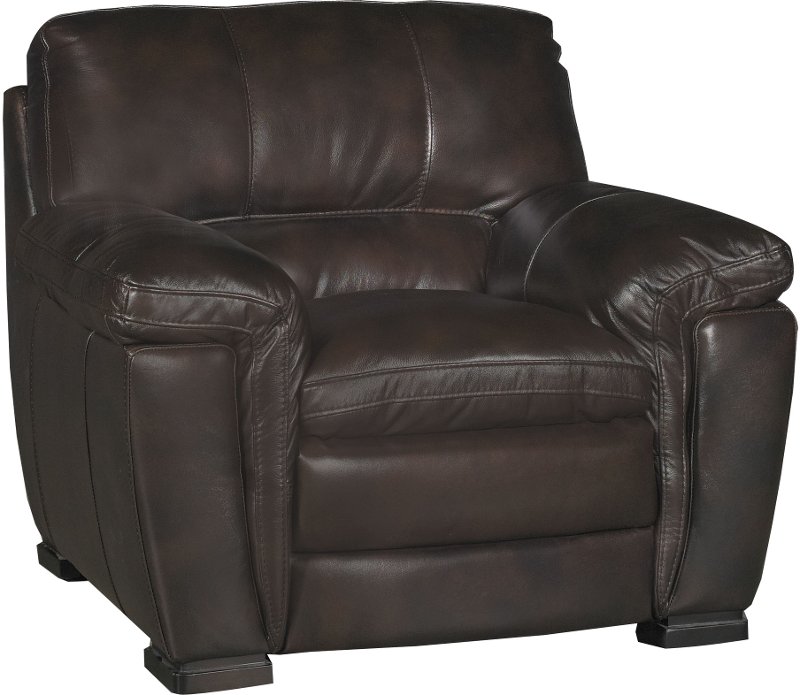 Casual Contemporary Brown Leather Chair Tanner Rc Willey Furniture Store