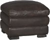 Casual Contemporary Brown Leather Ottoman - Tanner