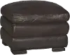 Tanner Casual Contemporary Brown Leather Ottoman
