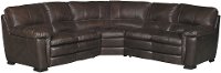 Contemporary 3 Piece Brown Leather Sectional Sofa - Tanner