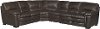 Casual Contemporary 4 Piece Brown Leather Sectional - Tanner