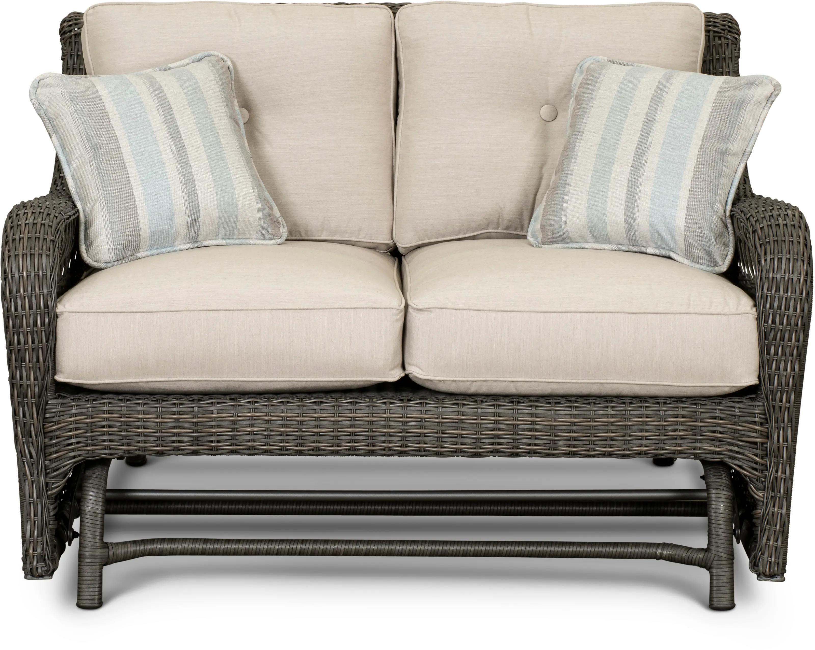 BGS13104P08/LOVESEAT Riviera Wicker Outdoor Patio Loveseat Glider-1