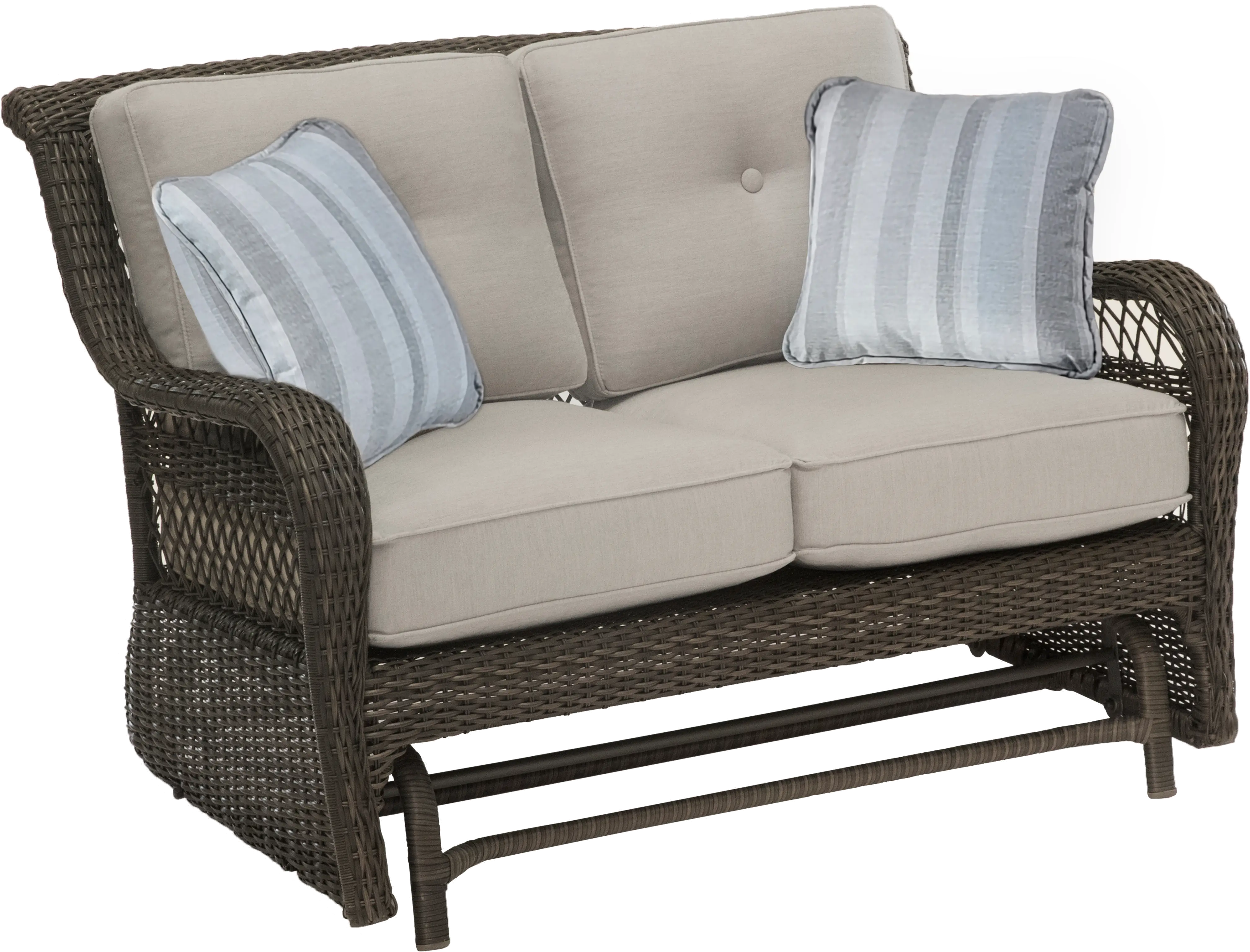 BGS13104P08/LOVESEAT Riviera Wicker Outdoor Patio Loveseat Glider-2