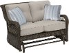Wicker Outdoor Patio Love Seat Glider - Riviera-2