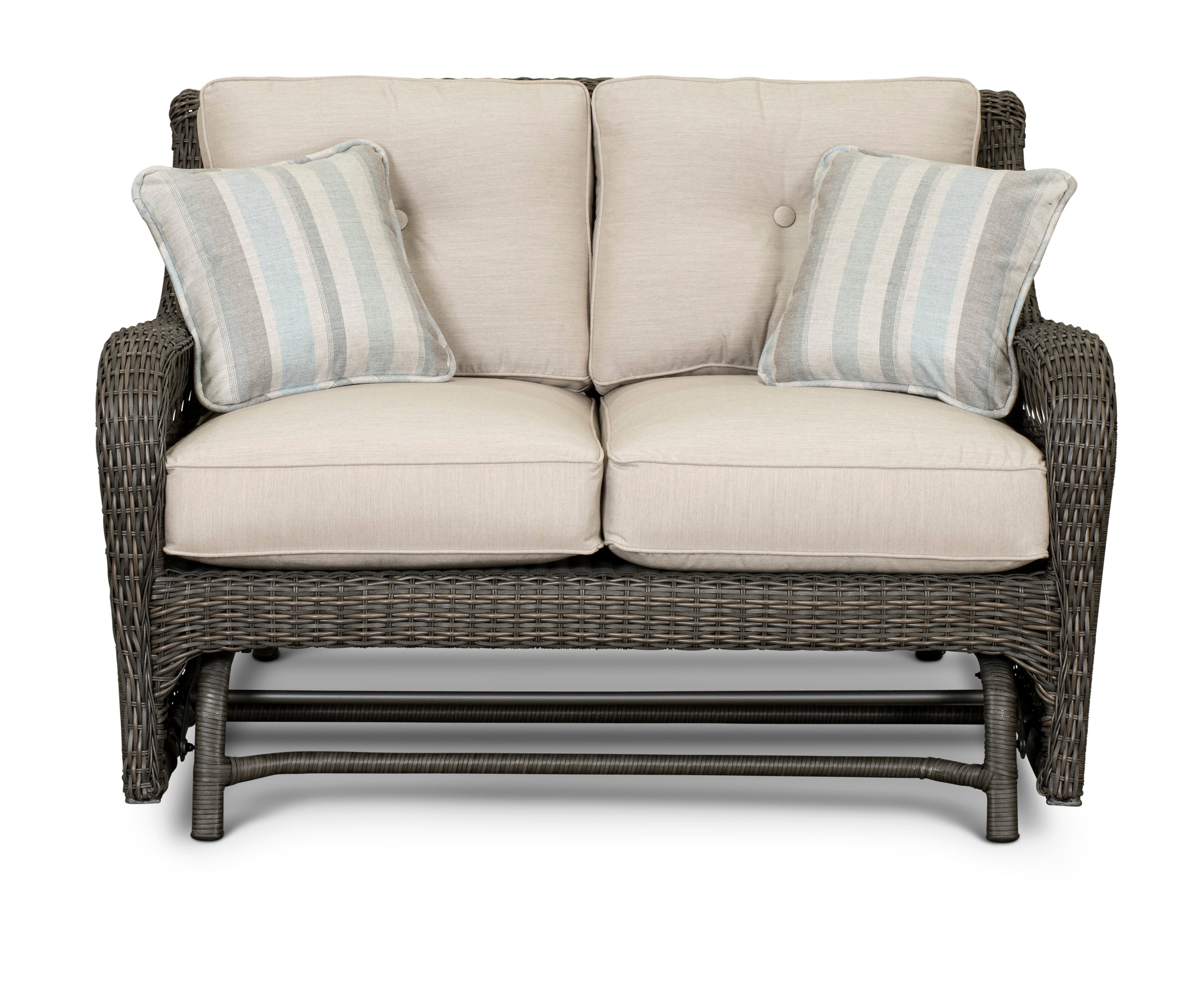 BGS13104P08/LOVESEAT Wicker Outdoor Patio Loveseat Glider - Riviera-1
