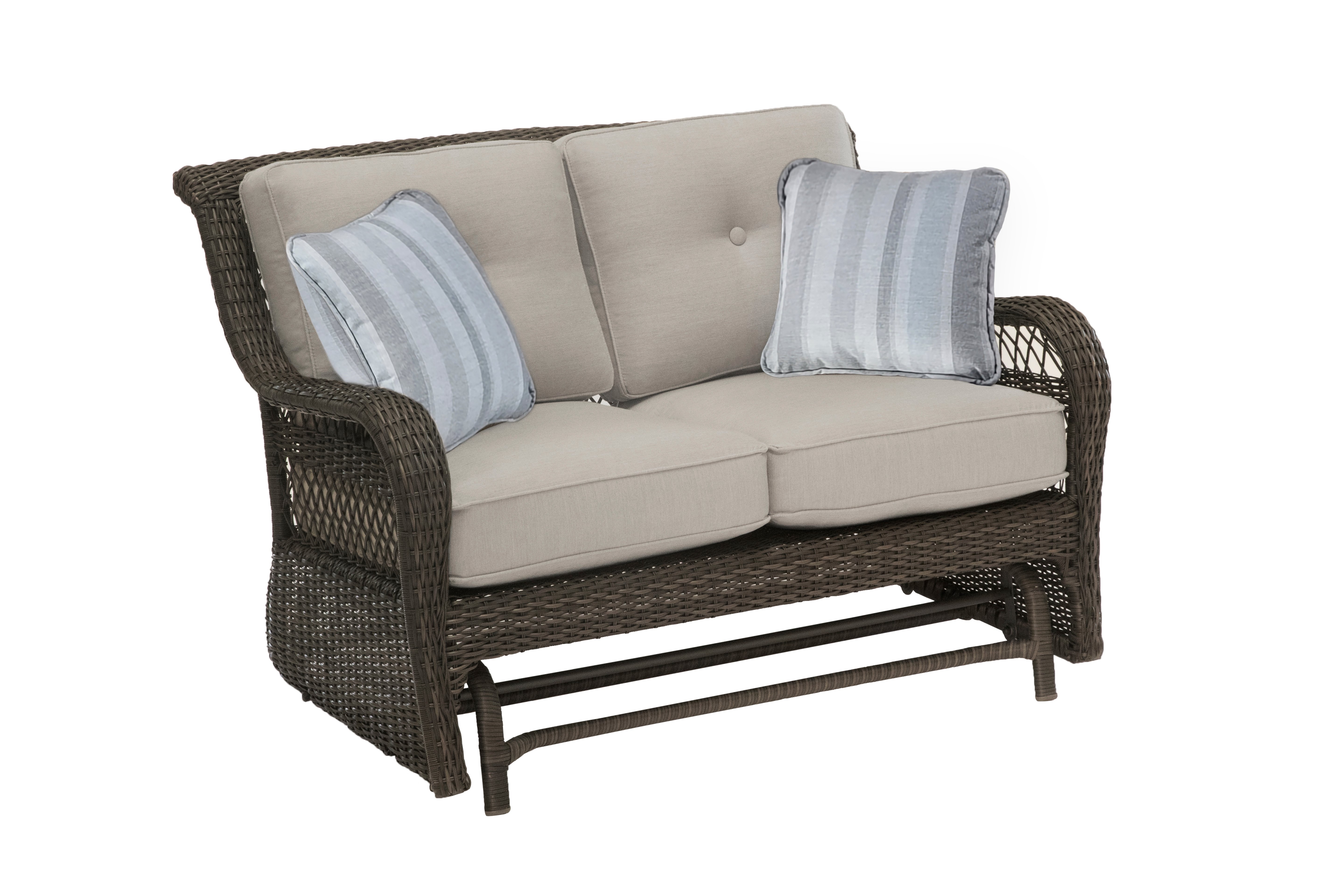 BGS13104P08/LOVESEAT Wicker Outdoor Patio Loveseat Glider - Riviera-2