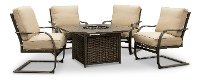 5 Piece Patio Fire Pit Set - Davenport