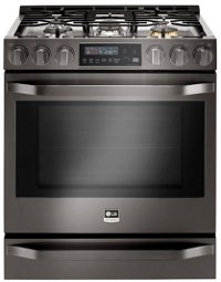 LSSG3019BD LG STUDIO Gas Range - 6.3 cu. ft. Black Stainless Steel