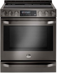 LSSE3029BD LG STUDIO 30 Inch 6.3 cu. ft. Electric Slide-in Range - Black Stainless Steel
