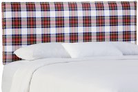 283NB-GDSTWDRSMLT Stewart Plaid Upholstered King Size Headboard